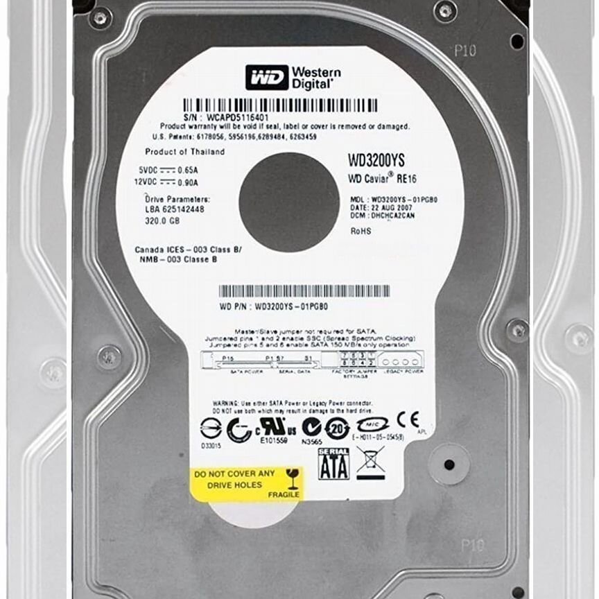 [WD3200YS] Жесткий Диск Western Digital 320gb Sata2 Wd3200ys