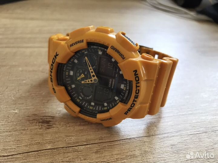 Часы Casio G-Shock GA-100A Желтые