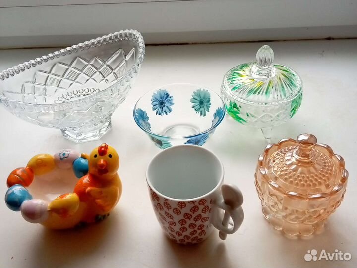 Ваза, салатник, кружки, блюдо