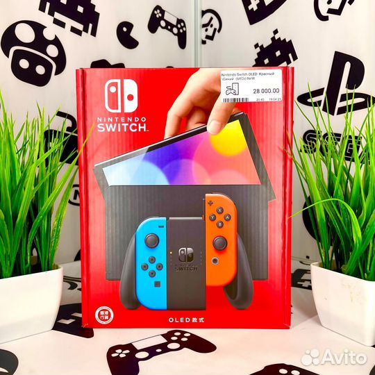 Nintendo Switch oled Красный\Синий (64Gb) NeW