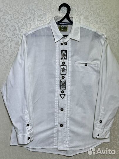 Баварская рубашка, вышивки, 52, ог.120, винтаж