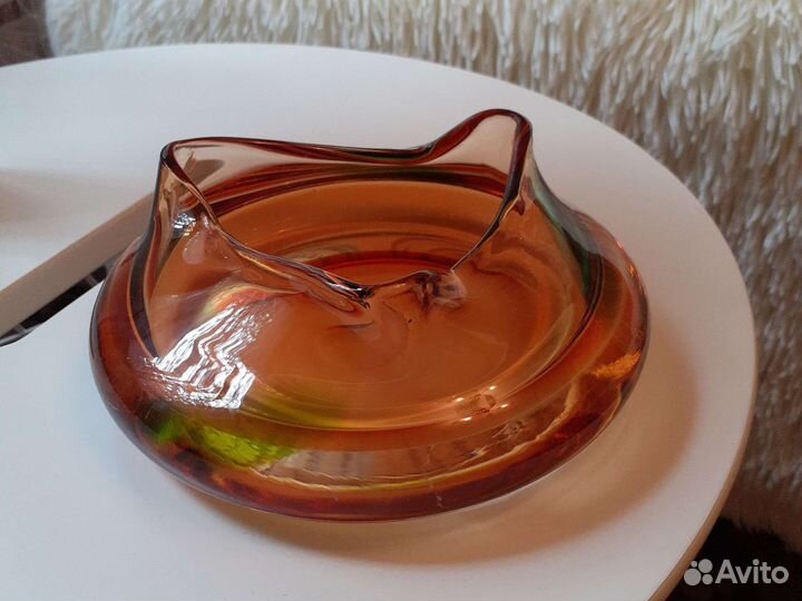 Пепельница цветное стекло СССР