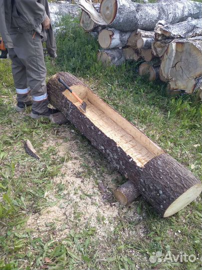 Цветник- бревно