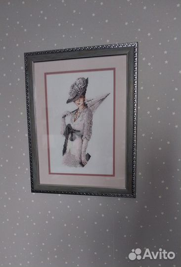 Картина вышитая крестиком ручная работа