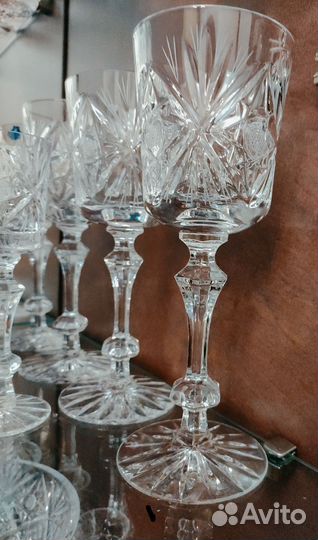 Хрустальные фужеры, новые