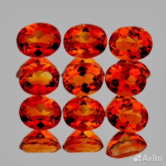 Цитрин натуральный 2,94Ct 5х4мм 9шт VVS Овал
