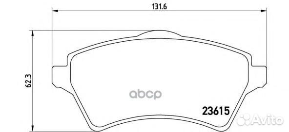 Колодки тормозные дисковые перед P 44 011 P