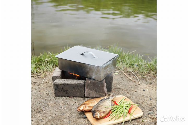 Коптильня горячего копчения - Гурман 35х25х10см