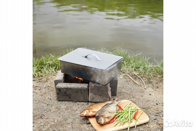 Коптильня горячего копчения - Гурман 35х25х10см