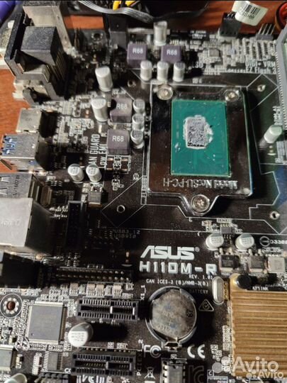 Комплект asus h110m-r + qnct + кулер
