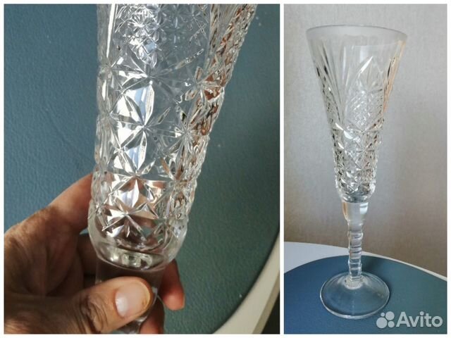 Фужер хрустальный свадебный СССР