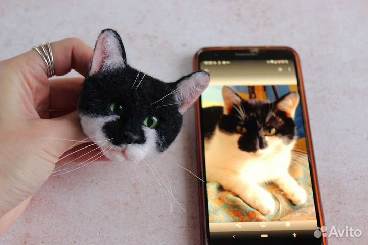 Мордочки по фото питомца (брошь,магнит или брелок)