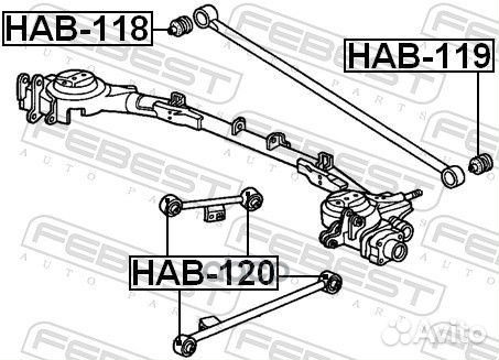 Сайлентблок зад. попереч. тяги п. Honda HR-V 4WD