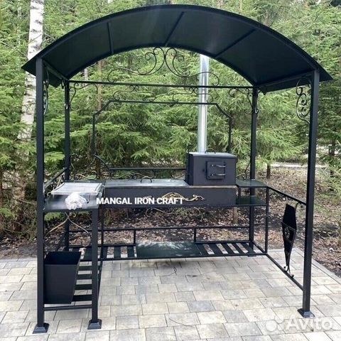 Мангал с крышей