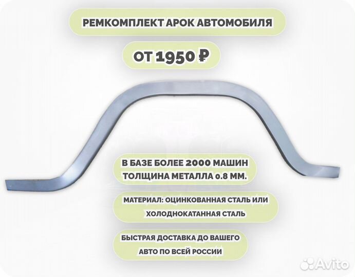 Ремонтные арки (ремкомплект) на машину