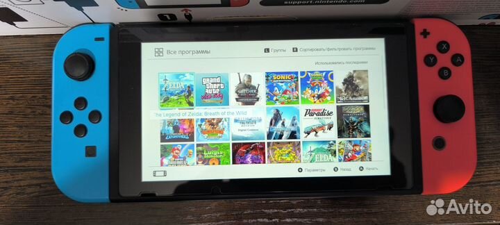 Nintendo switch 256Gb V2.Прошита.Много игр.Коробка