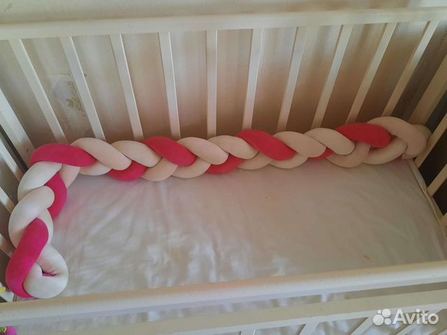 Бортики в кроватку косичка