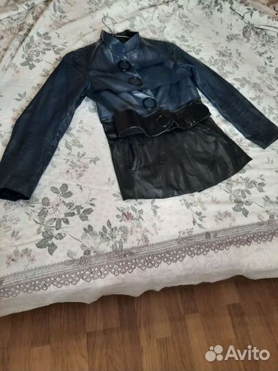 Куртка кожаная женская размер 42-44