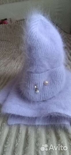 Комплект шапка и шарф женский