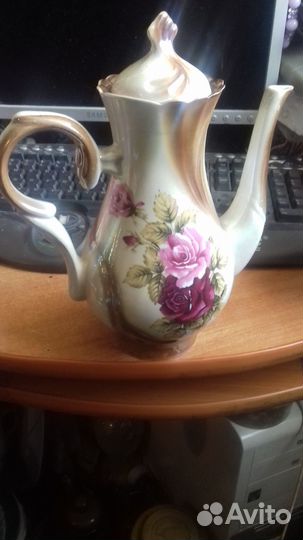 Большой фарфоровый чайник высота 25 см СССР