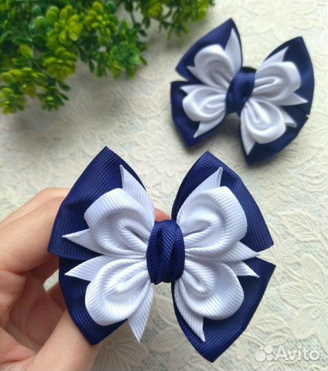 Школьные бантики kanzashi