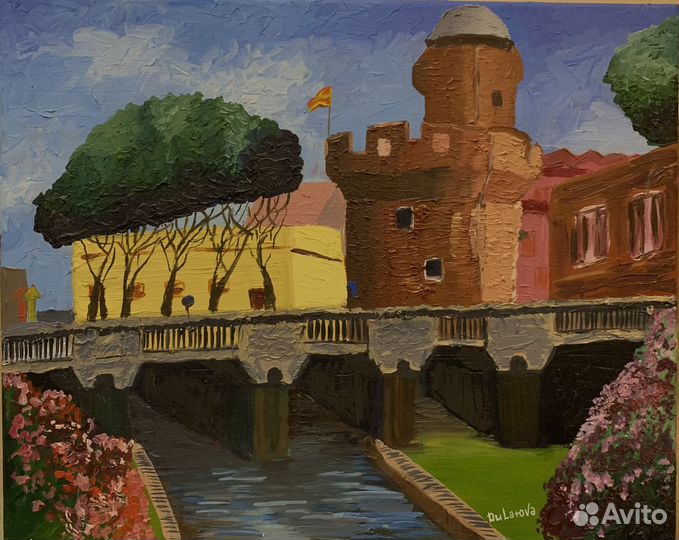 Картина маслом на холсте «Перпиньян. Франция»