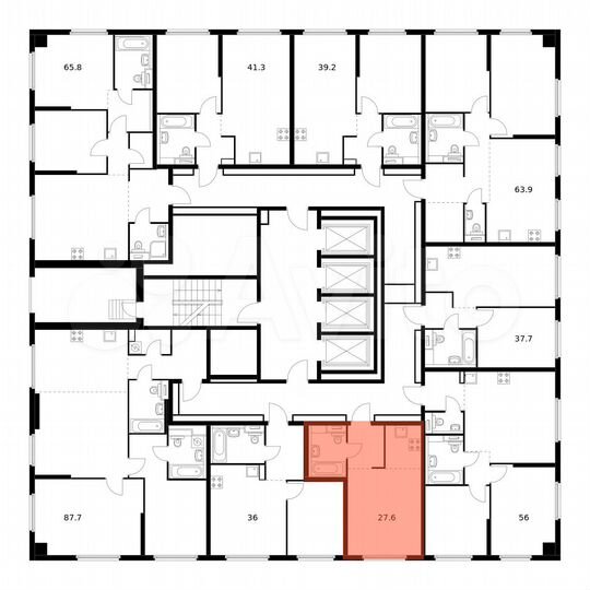 Квартира-студия, 27,6 м², 14/32 эт.