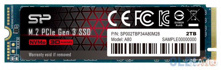 Silicon Power M.2 P34A80 2 TB Новый