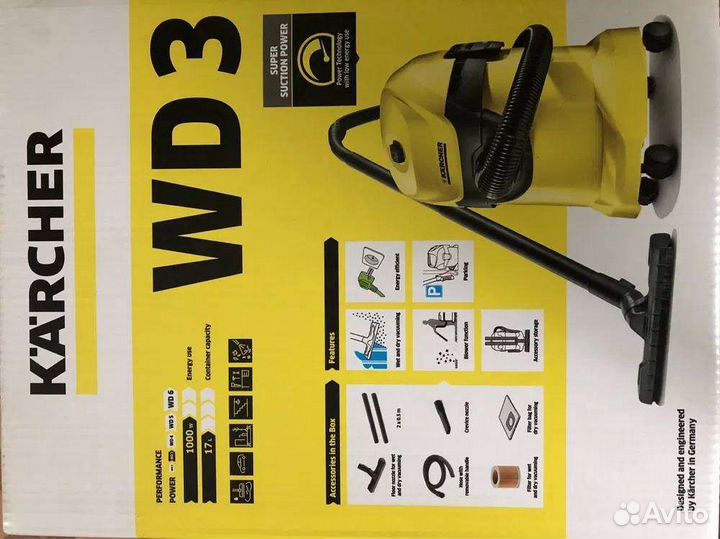 Karcher WD3 пилосос Керхер кершер