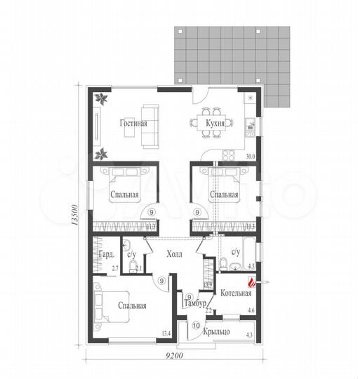 Дом 100 м² на участке 7,8 сот.