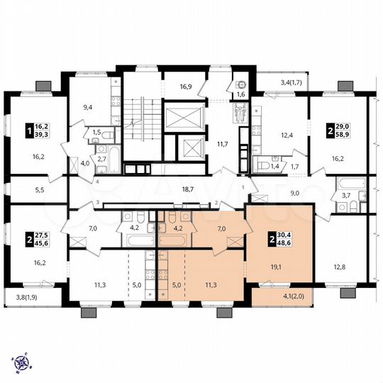 2-к. квартира, 48,2 м², 21/21 эт.