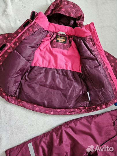 Комплект зимний для девочки куртка штаны 104