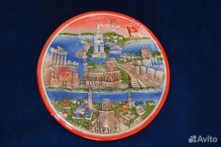 Тарелочки сувенирные Греция, Канары, Чехия, Египет