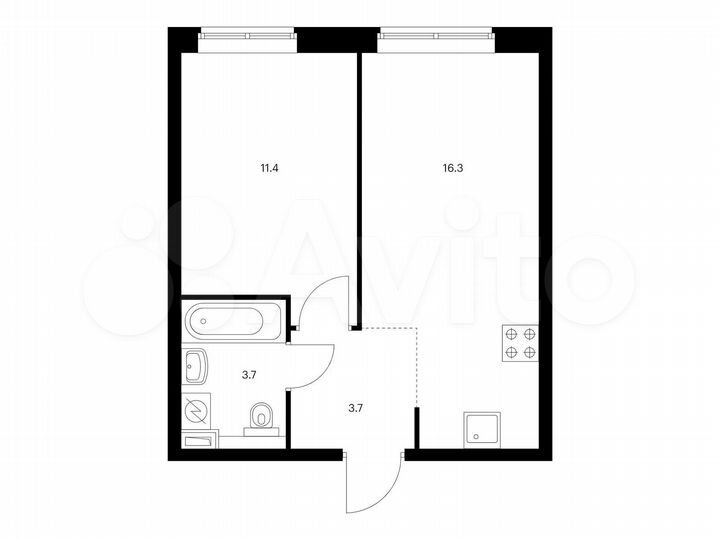 1-к. квартира, 35,1 м², 25/32 эт.