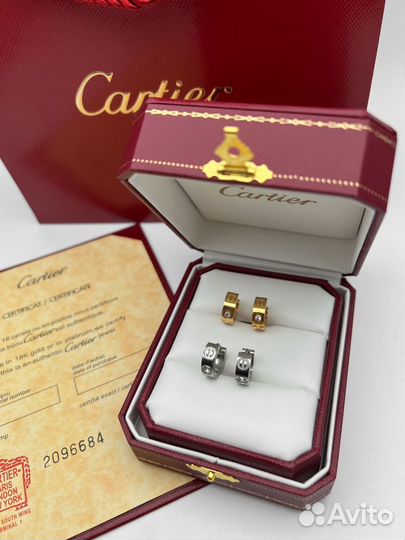 Серьги cartier love