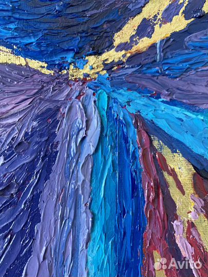 Картина-абстракция маслом на холсте