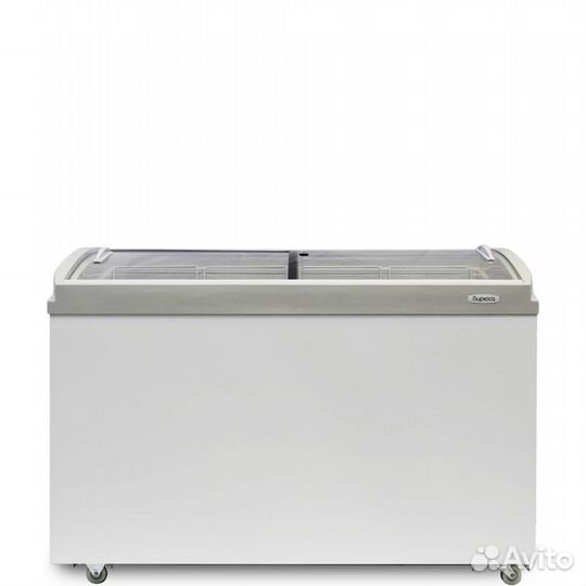 Морозильный ларь Бирюса-355CZQ гнутое стекло