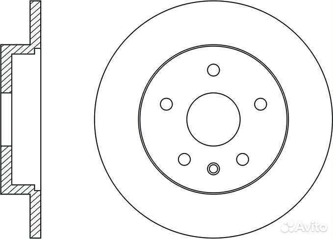 Диск тормозной chevrolet cruze/opel astra J R15 09