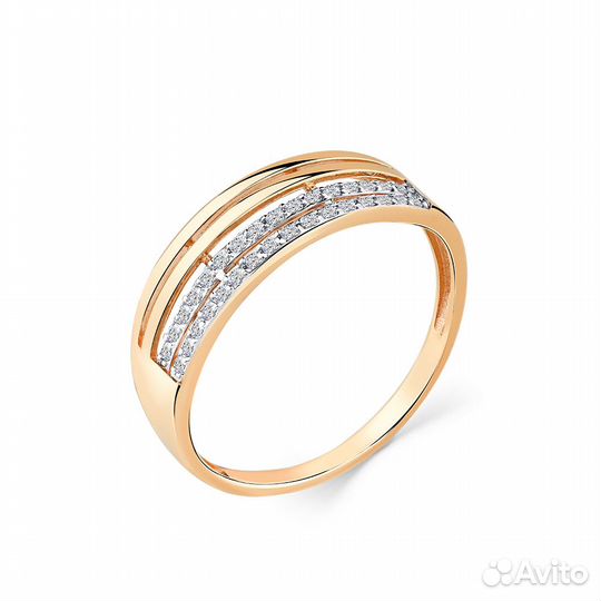 Кольцо с фианитами