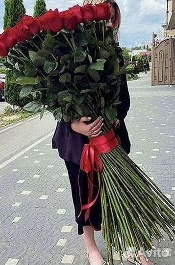 Розы высокие Доставка цветов