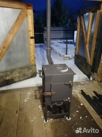 Мангал с печью под казан