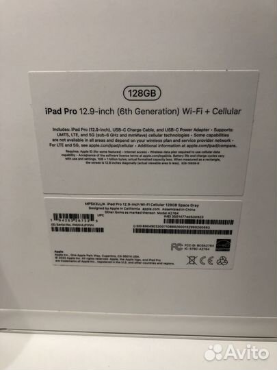 Новый iPad Pro 12.9 6 gen M2 128GB Wi-Fi+Cell Grey