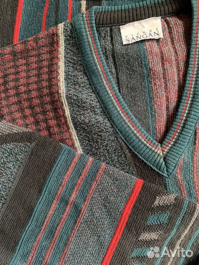 Свитер винтаж этнический шерсть coogi type y2k