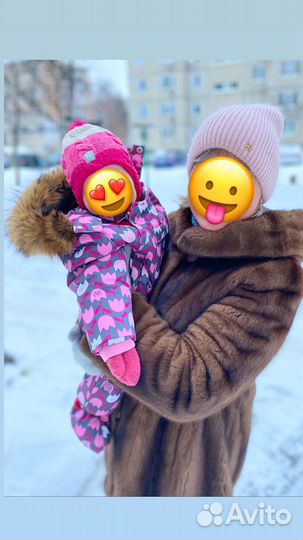 Зимний комбинезон для девочки 74 80