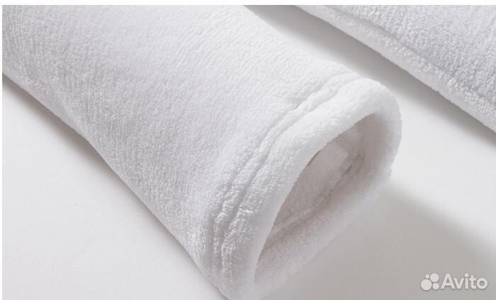 Белый махровый халат унисекс