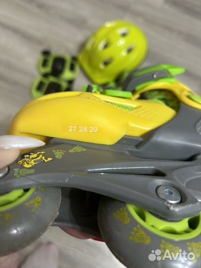 Ролики детские раздвижные размер 27-29