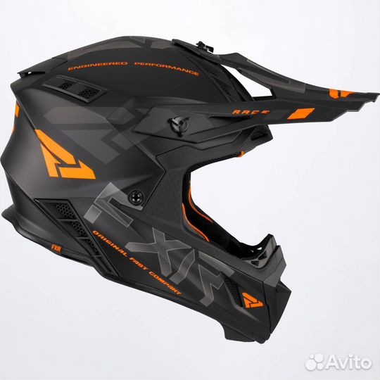 Шлем FXR helium prime auto buckle Black/Orange SNX