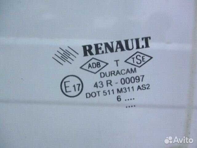 Стекло двери задней левой Renault Megane 2