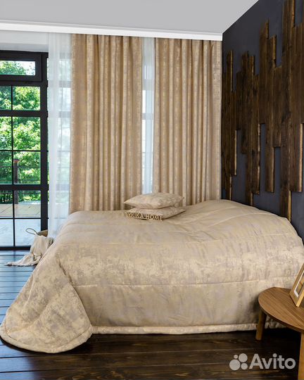 Покрывало Зарина золото новое плед на кровать