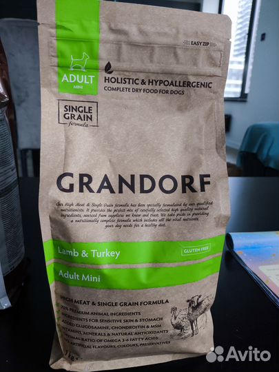 Корм для собак grandorf adult mini 1 кг